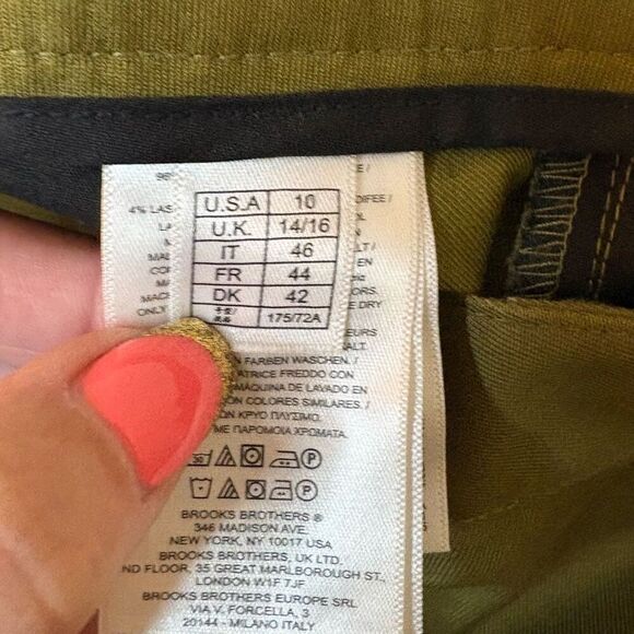 NWT Size 10 Brooks Brothers Dress Pants Advantage Chino Stretch Slacks Trousers - Picture 5 of 11